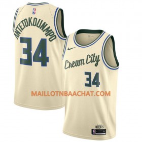 Maillot NBA Milwaukee Bucks Giannis Antetokounmpo 34 Nike 2019-20 City Edition Swingman - Homme